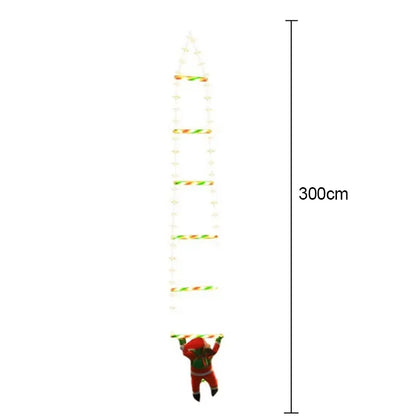 Led decorações de natal lâmpada de fadas led escada lâmpada com escalada papai noel casa ao ar livre luz de natal ornamentos de ano novo s