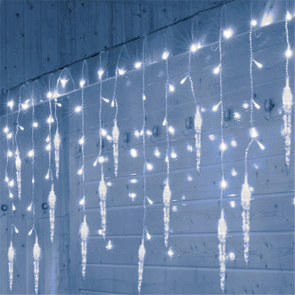 Luzes de Cortina LED em Forma de Cascata, Guirlanda de Natal, Luzes Decorativas para Jardim e Rua, Comprimento de 0.4-0.6m