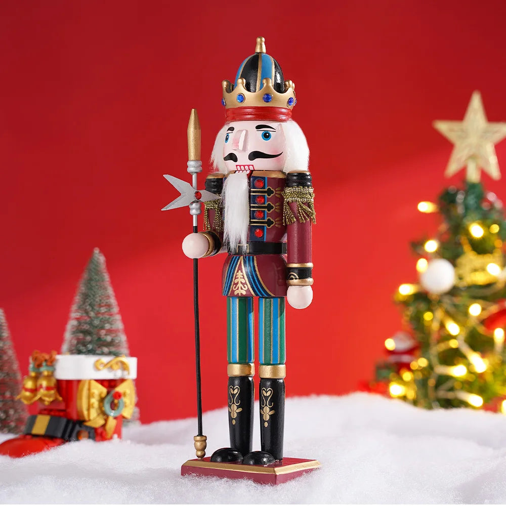 Boneca De Soldado De Fantoche De Quebra-Nozes De Madeira, 30cm, Ornamento Bonito, Decoração Desktop, Feliz Natal, Presente Criativo, Artesanato