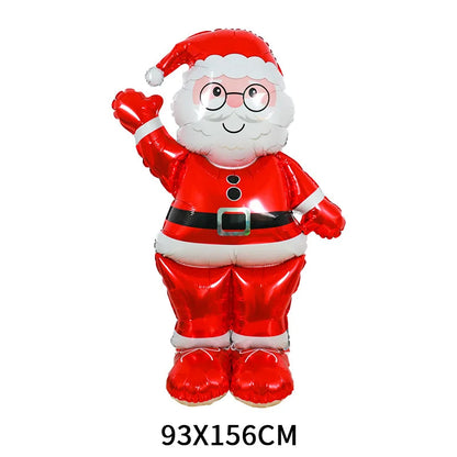 1pc novo extra grande de pé papai noel folha balão natal festa decoração ano novo suprimentos aniversário presente páscoa