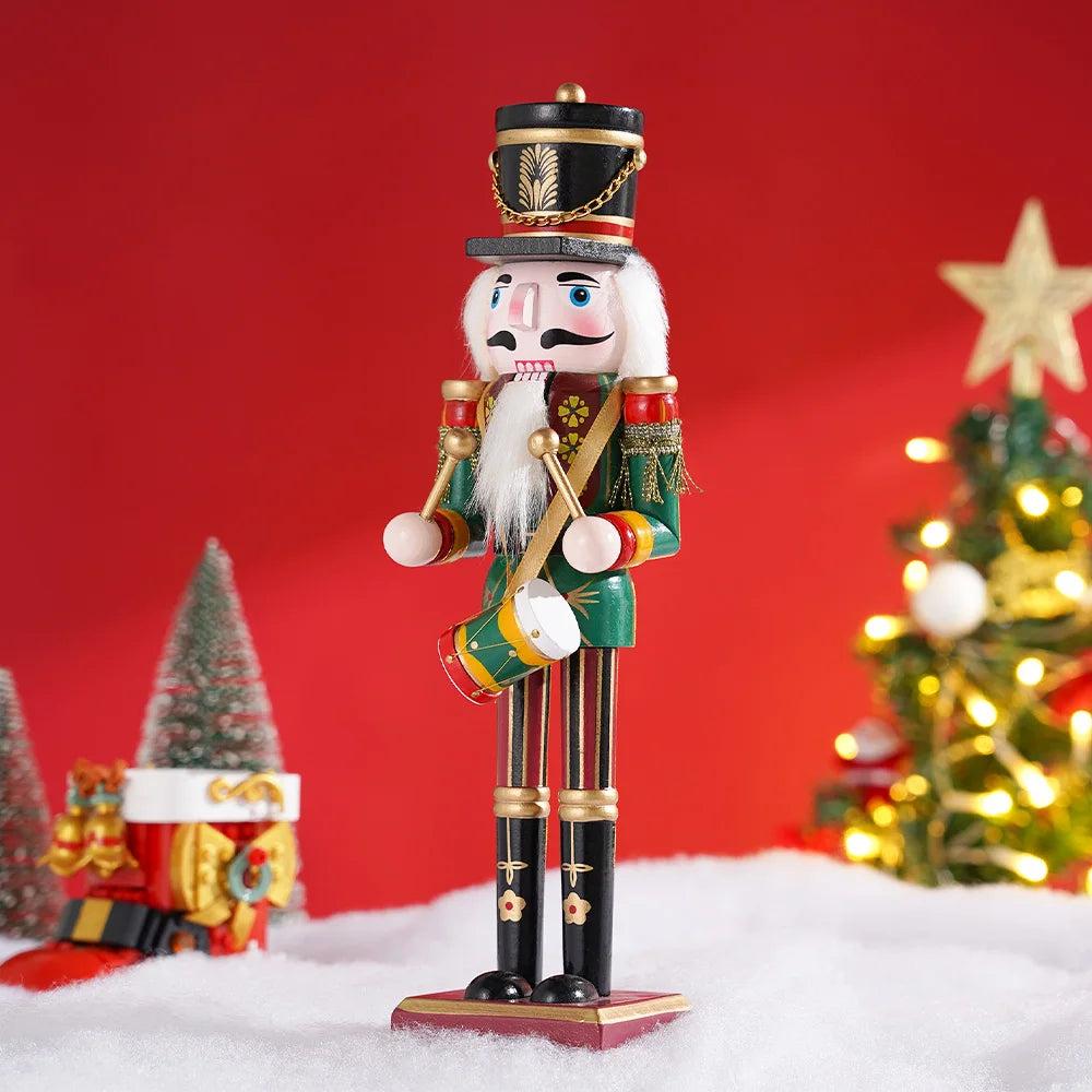 Boneca De Soldado De Fantoche De Quebra-Nozes De Madeira, 30cm, Ornamento Bonito, Decoração Desktop, Feliz Natal, Presente Criativo, Artesanato