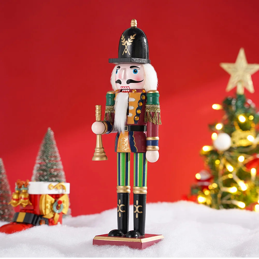 Boneca De Soldado De Fantoche De Quebra-Nozes De Madeira, 30cm, Ornamento Bonito, Decoração Desktop, Feliz Natal, Presente Criativo, Artesanato
