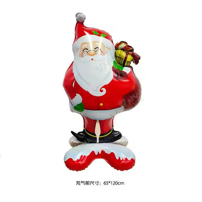 1pc novo extra grande de pé papai noel folha balão natal festa decoração ano novo suprimentos aniversário presente páscoa