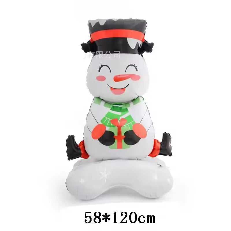 1pc novo extra grande de pé papai noel folha balão natal festa decoração ano novo suprimentos aniversário presente páscoa